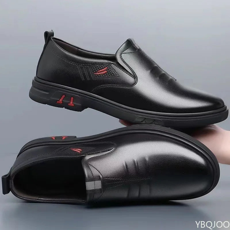 Men's Cow Leather Shoes Genuine Leather Handmade Business shoes Round Toe Casual Loafers Comfortable Man footwear Zapatos Homme