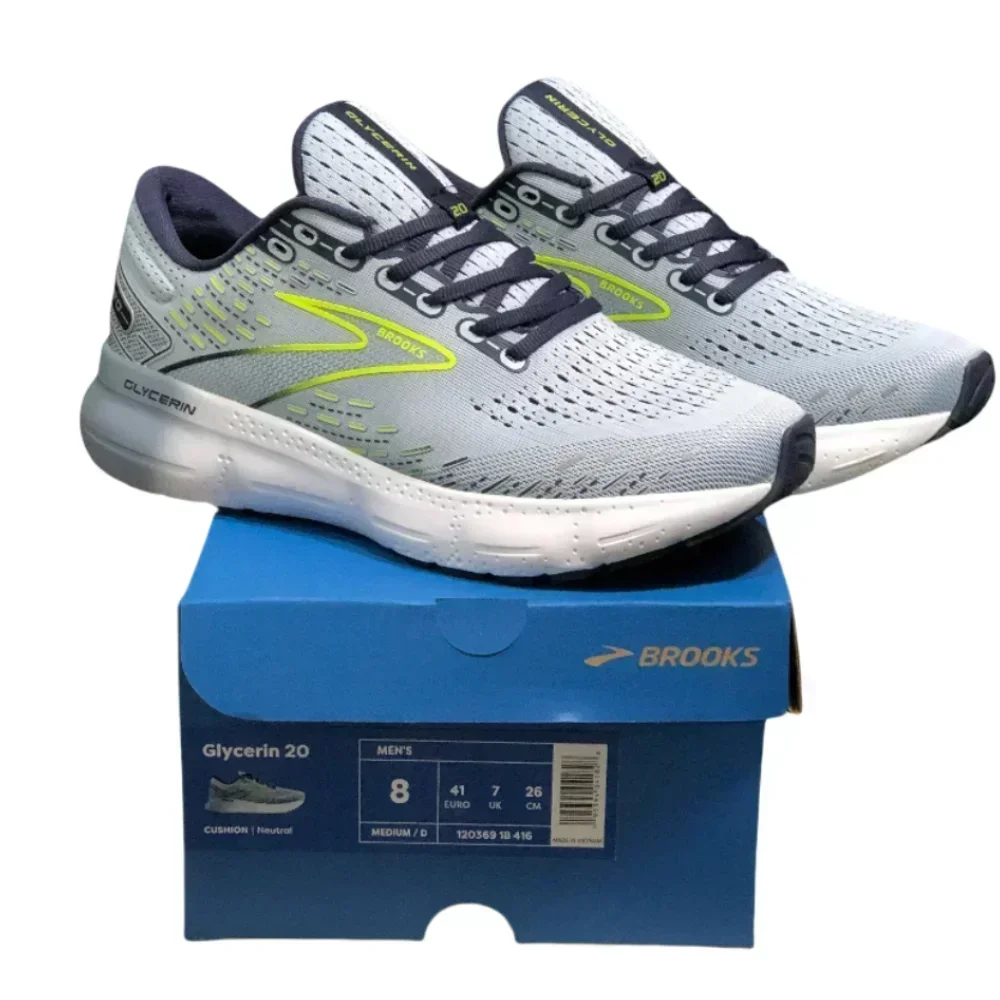 Brooks Men's Glycerin 20 Neutral  Offers A Breathable Upper And Luxurious Cushioning For Comfort