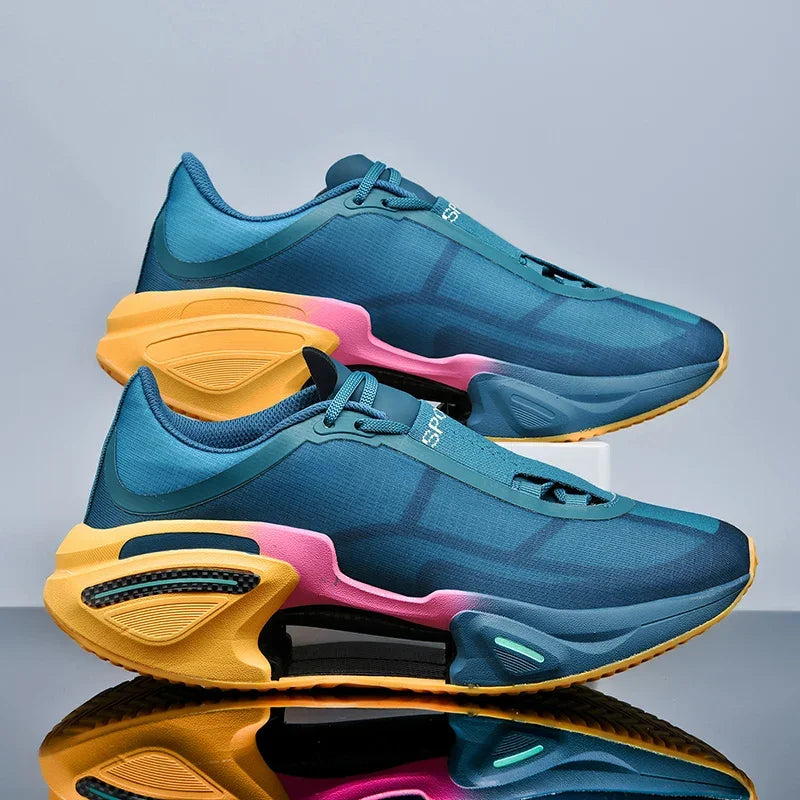 New Men's Running Shoes Breathable Soft Flat Outdoor Sports Cushioning Running Shoes Mesh Comfortable Casual Sneakers for Men