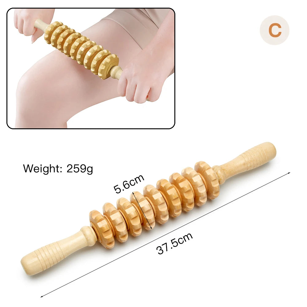 Wood Therapy Massager Anti-Cellulite Gua Sha Tool Deep Tissue Relax Massager for Body Face Lifting Maderoterapia Roller
