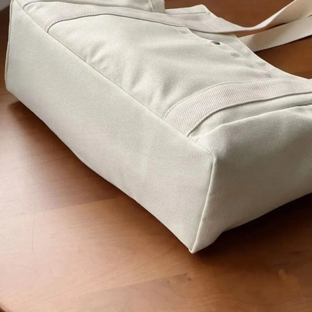 Large Capacity Tote Canvas Bag for Work Outgoing High Appearance Commuting Versatile Art Student Clothing Book Shoulder Bag Bag