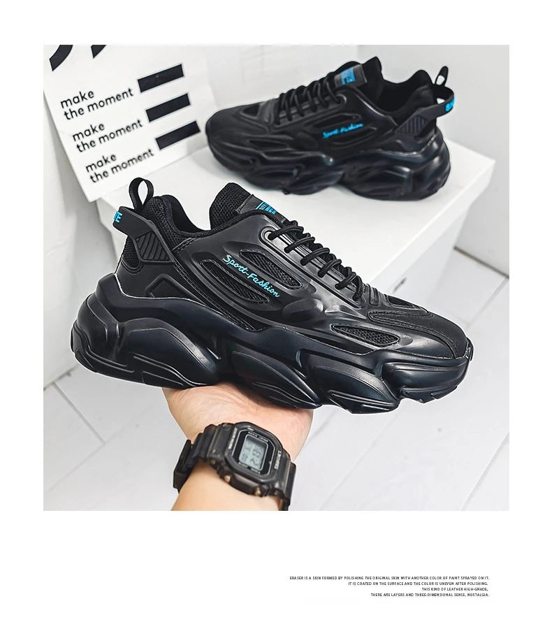 Men's low top Korean fashion sports shoes four season outdoor soft sole comfort casual running shoes student breathable sneakers