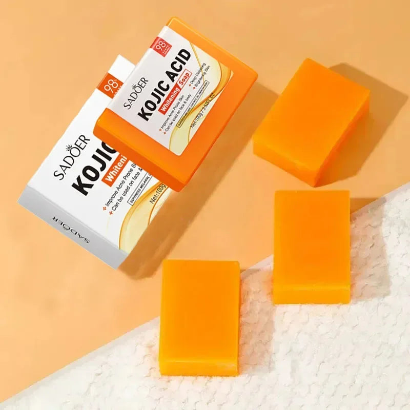 Handmade Whitening Soap Skin Care Deep Cleaning Moisturizing Cleansing Essential Temperate Soap Brighten Skin Kojic Acid Soap