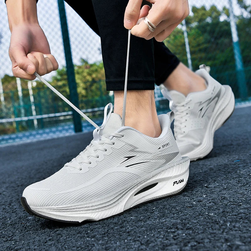 Couple Men's and Women's Carbon Plate Full-Length Summer Breathable Running Professional Breathable Running Shoes Shock-Absorbin