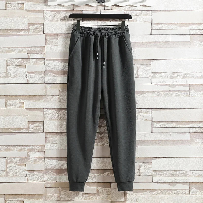 休閒男士運動套裝寬鬆連帽開襟運動衫褲子套裝春季秋季時尚服裝