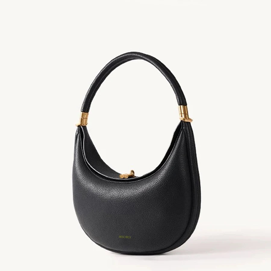 Fresh and casual versatile pine crescent bag, fashionable and luxurious one shoulder armpit bag
