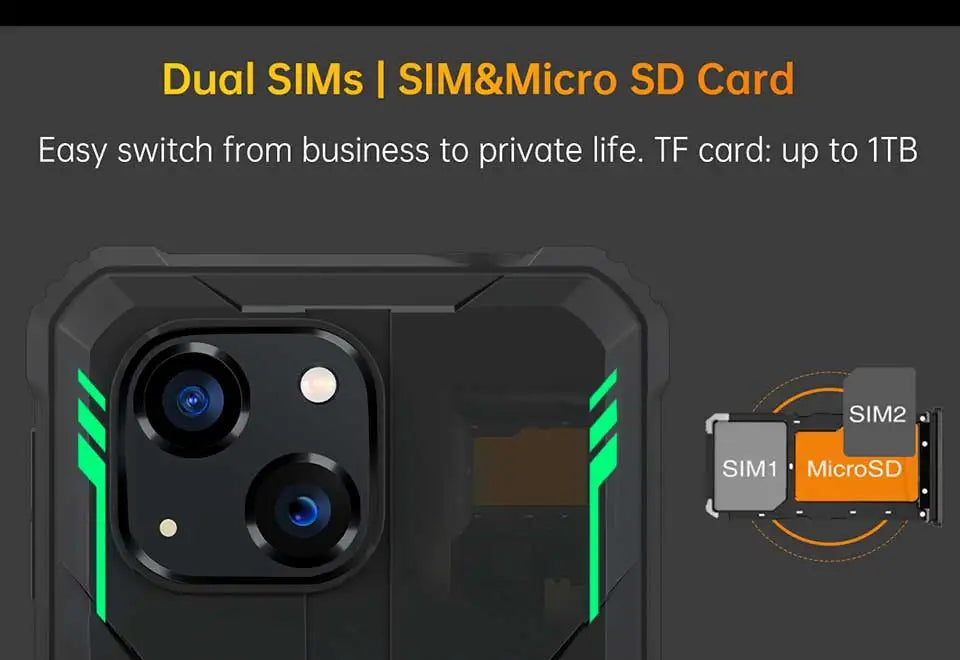 OUKITEL WP32 12GB(4+8) 128GB Mobile Phone IP68, Octa-Core, 6.0" HD+, Unbreakable Smartphone 6300mAh Android 13