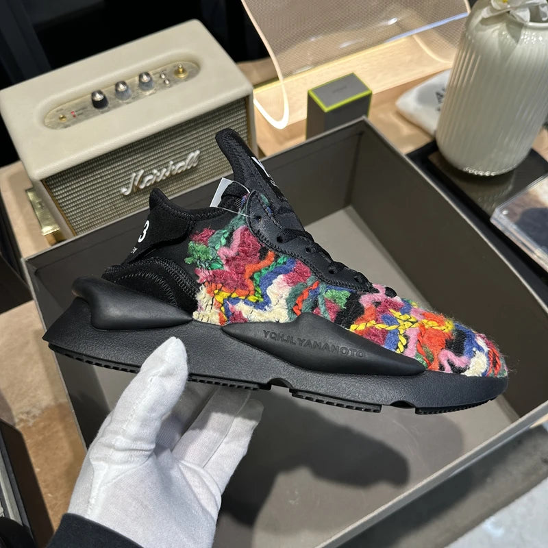 Handcrafed Casual Sneakers Man Platform Leather Canvas Sports Running Shoes Zip Upper Trainers Breathable Men Footwear Man Shoes