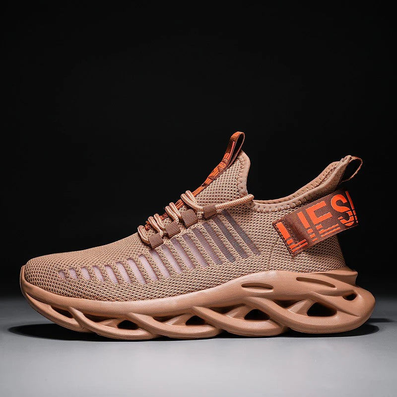 YRZL Men Shoes Comfortable Casual White Sneakers Breathable Platform Running Shoes for Men Mesh Tenis Sport Shoes for Men