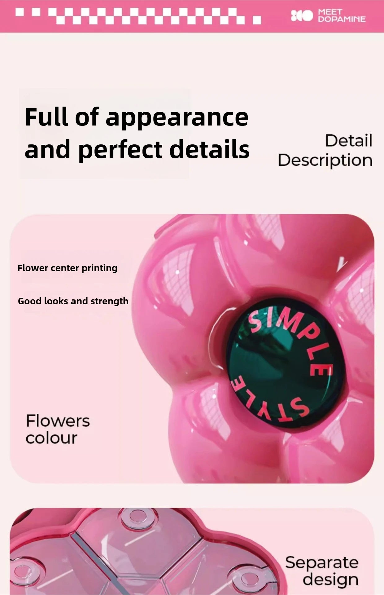 Portable, sealed, multi-functional, portable medicine box, dopamine wind medicine tablets, mini flower storage box