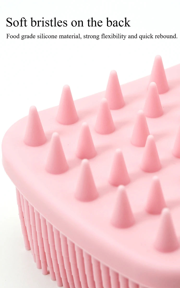 Exfoliating Shower Massage Scraper Bathroom Non-slip Bath Mat Back Massage Brush Silicone Foot Wash Body Cleaning Bathing Tool