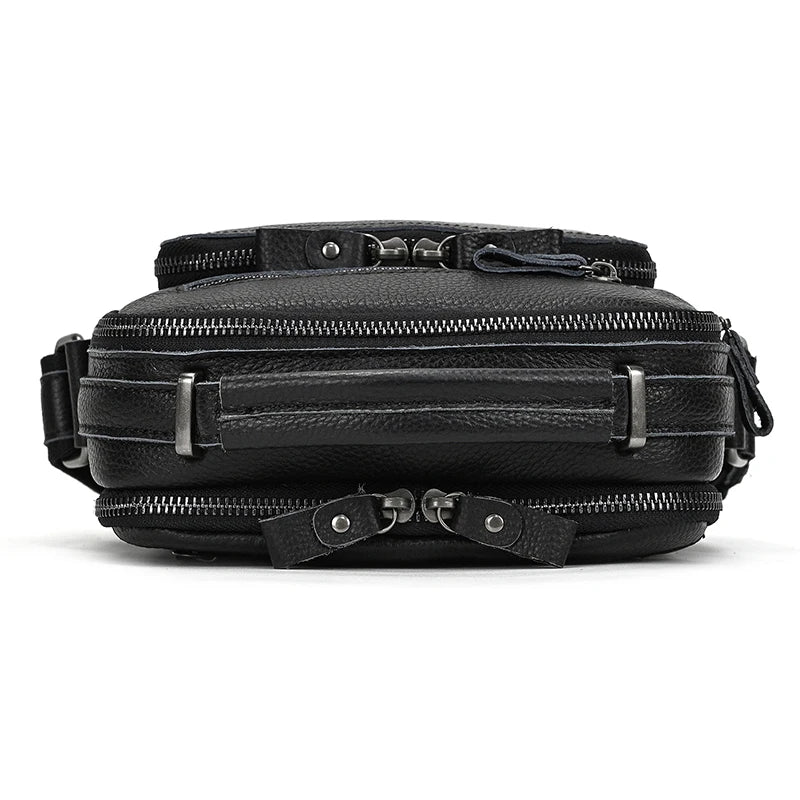 Newsbirds Leather Shoulder Bag Vintage Style Crossbody Bag Books School Bag Of Men Male Daily Messenger Bag Crazy Horse Skin