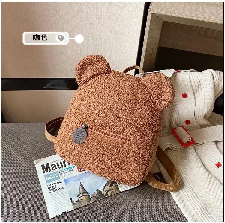 Girl Cute Backpack Women Sweet Travel Backpack Bag High Quality School Bag Girl Solid Soft Handbag Backpack Women