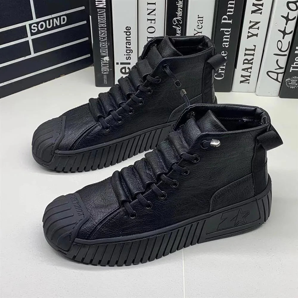 2025 Autumn and Winter Men Boots Increased Boots Lace-up Casual Shoes Board Shoes High Quality Outdoor Boot British Style New