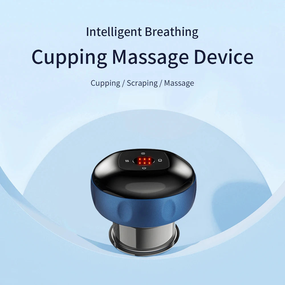Body Cupping Scraping Massager Smart Electric Vacuum Cupping Red Light Heating Suction Cup Device for Body Back Neck Arm Massger