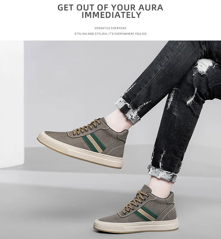 Men's Elevator Shoes Increase 6cm Sneakers Men Sports Shoes Leisure Inner Height Increasing Shoes Hidden Heels Shoes Size 38-44