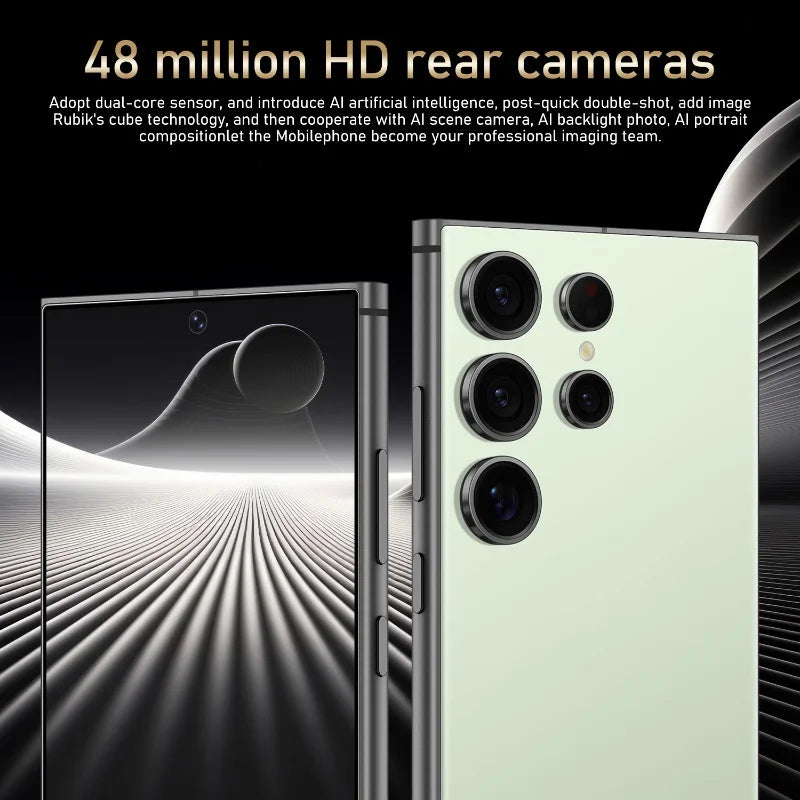 Global Vision S24 Ultra 智慧型手機 5G Android 6000mAH 8GB RAM 512G ROM 6.8 吋 1920x1080HD 24+48MP MTK10 4G 網路手機