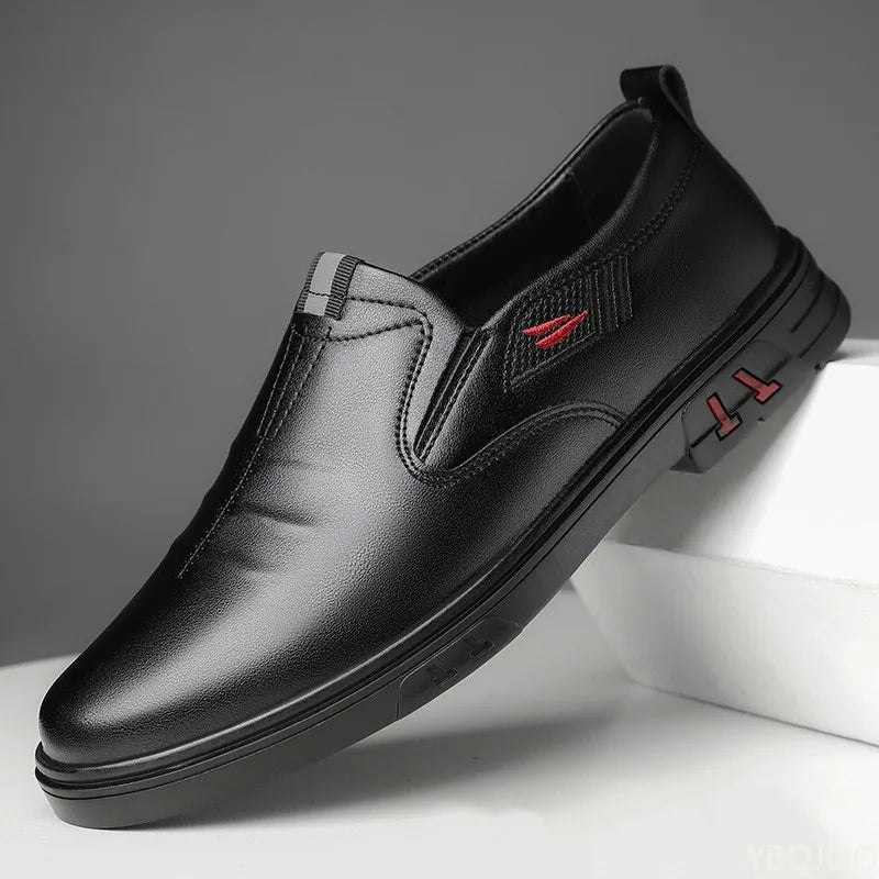 Men's Cow Leather Shoes Genuine Leather Handmade Business shoes Round Toe Casual Loafers Comfortable Man footwear Zapatos Homme