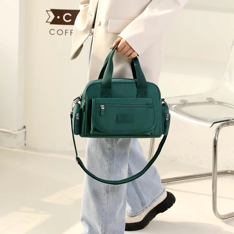 Fashion Multi Pocket Women‘s Handbag Durable Fabric Female Shoulder Bag Large Capacity Girls Shopping Bag Casual Tote SAC