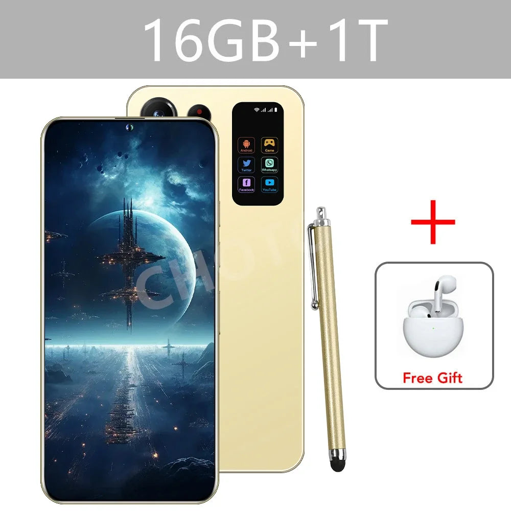S+ 25 Ultra Global Version Original 7.3HD Mobile Phones 4G 5G Dual Sim Card Cell Phone Android 14 Smartphone 7800mAh Cellphone