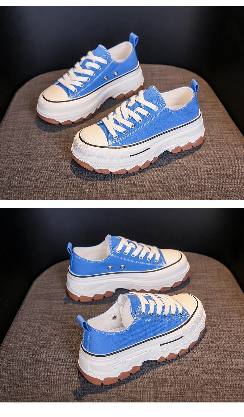 Canvas Womens Shoes High Platform Sneakers for Women 2023 New Breathable Woman Tennis Shoes Casual Women's Tennis Scarpe Donna