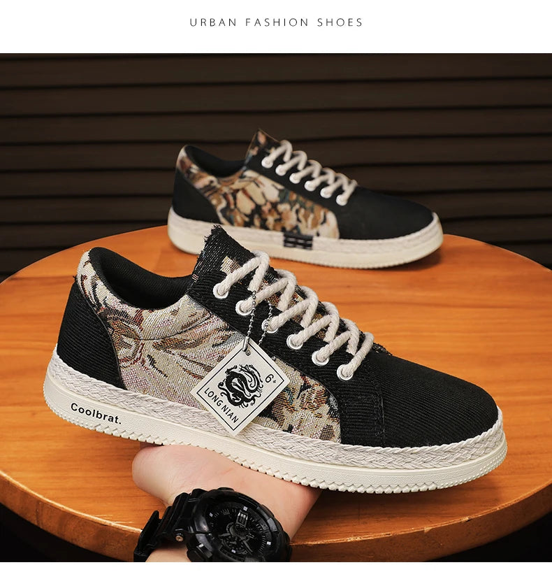 Canvas Men's Shoes Versatile Summer Trend Sports And Leisure Low Top Board Shoes Men's Cloth Shoes Soft Soles Work Shoes