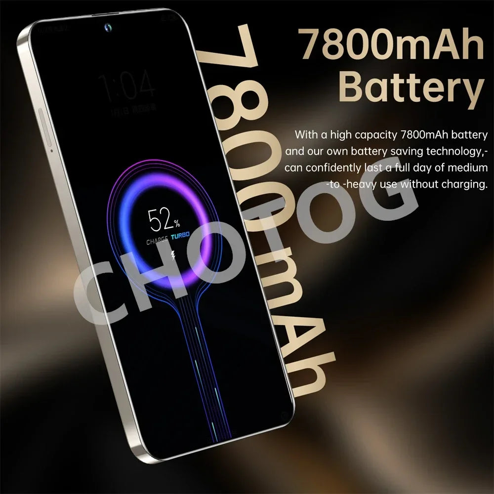 S+ 25 Ultra Global Version Original 7.3HD Mobile Phones 4G 5G Dual Sim Card Cell Phone Android 14 Smartphone 7800mAh Cellphone