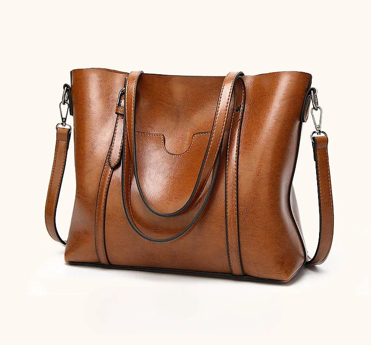 Shoulder Bags for Women Oil Wax Leather Handbag Tote Crossbody Bag Vintage Satchels Women Bags Designer Handbag High Quality