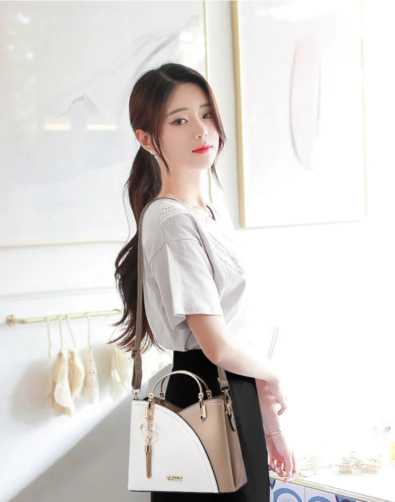 2025 New Women PU Handbag Bag Korean Style Large Capacity Shoulder Crossbody Bag Ladies High quality Leather Daily shopping Bag