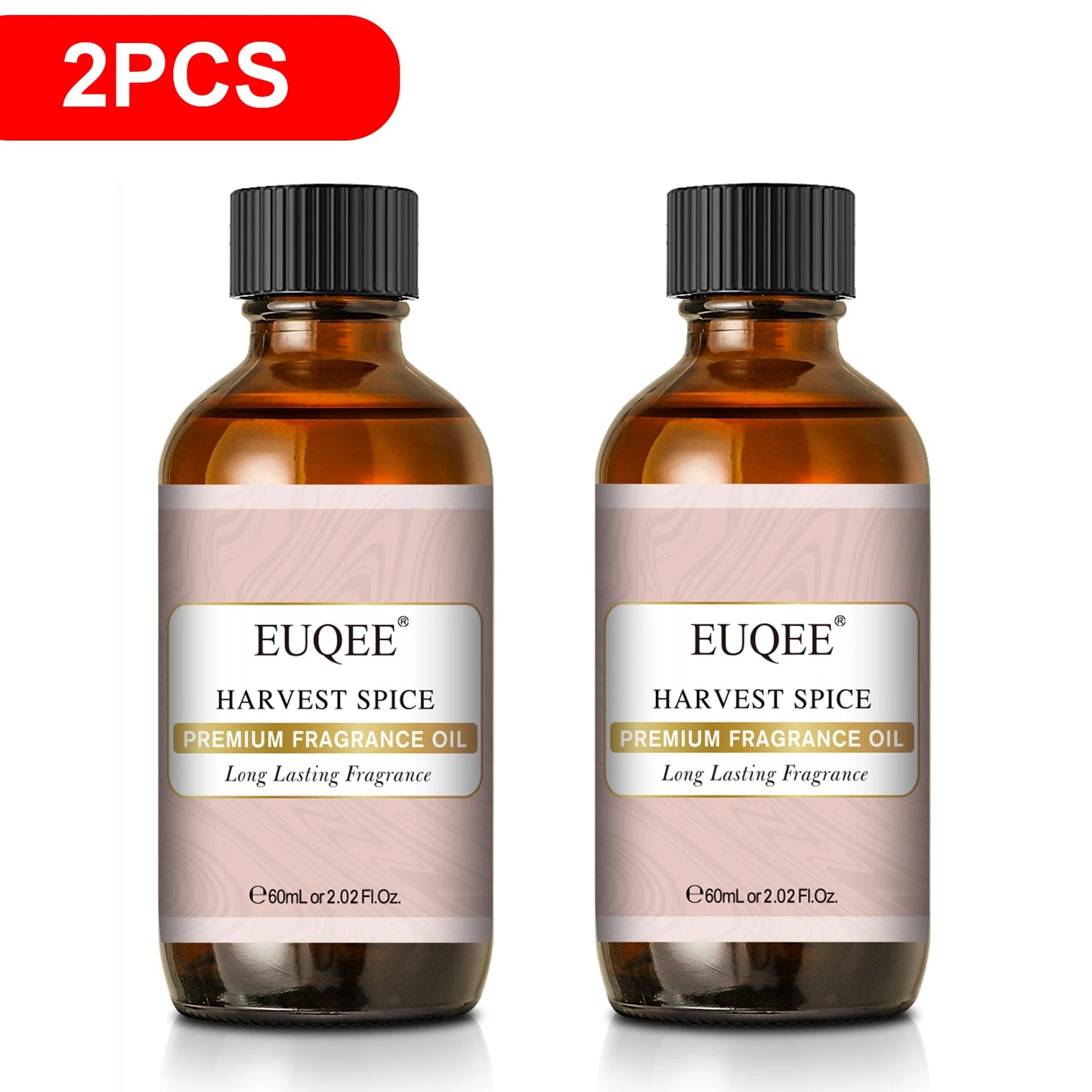 EUQEE 2PCS Men's Fragrance Oil Set For Diffuser 60ml Coconut Cream Pumpkin Pie Leather Coffee Bay Rum Aroma Fragrance Oil