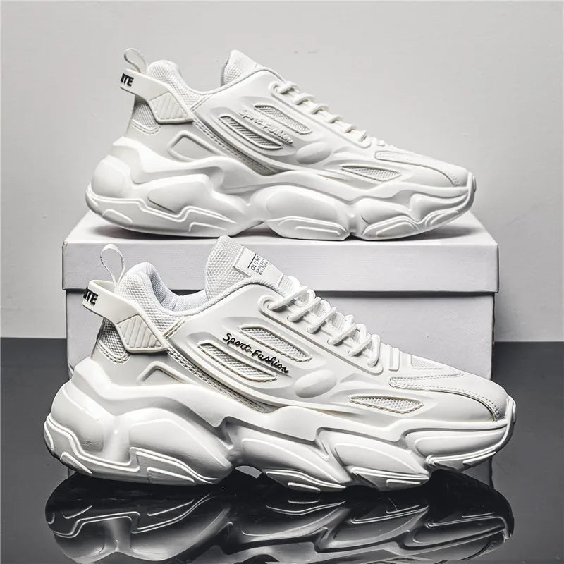 Men's low top Korean fashion sports shoes four season outdoor soft sole comfort casual running shoes student breathable sneakers