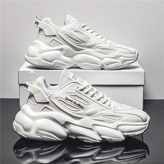 Men's low top Korean fashion sports shoes four season outdoor soft sole comfort casual running shoes student breathable sneakers