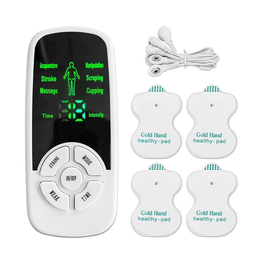 Electric Digital Tens Unit Acupuncture Pulse Massager Muscle Stimulator Therapy Pain Relief Meridian Full Body Massage Device