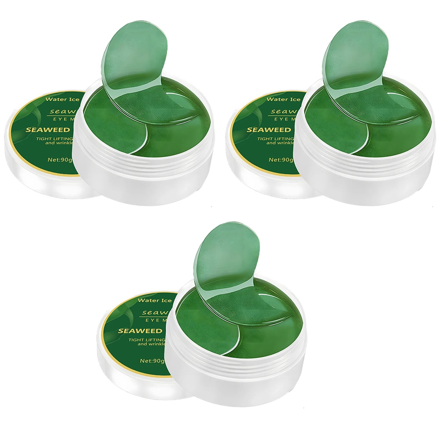 60片裝海藻透明質酸眼膜去除黑眼圈膠原蛋白眼貼面部護理產品