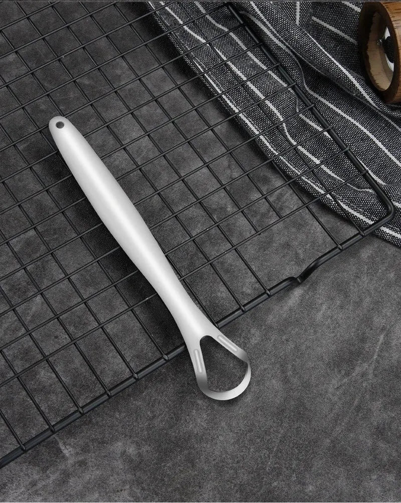 1pc Stainless Steel Tongue Scraper Tongue Coating Cleaner TongueCoating Brush Cleaning Tongue Coating Removing Bad Breath OralCa