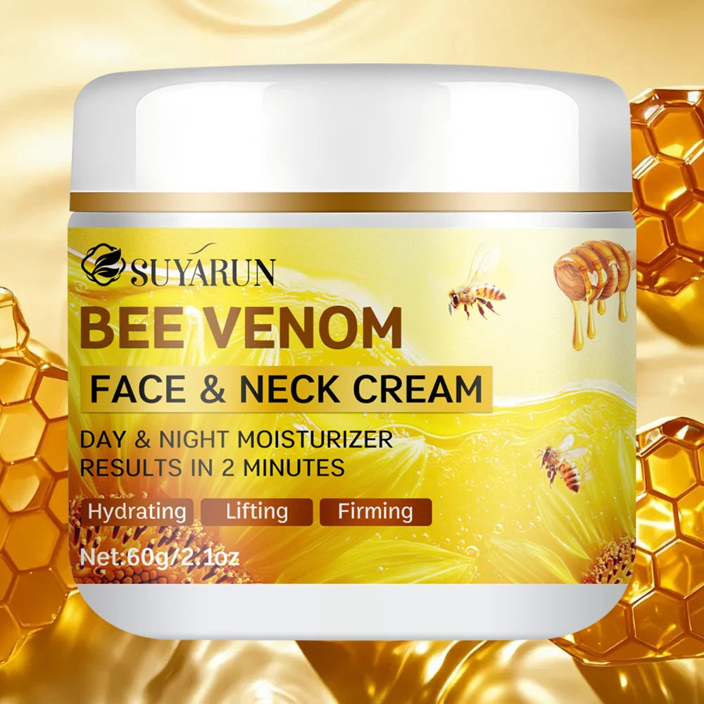 SUYARUN Bee Venom Collagen Anti-Aging Face Cream | Firming Lifting Moisturizer | Wrinkle Reduction | 24H Hydration.