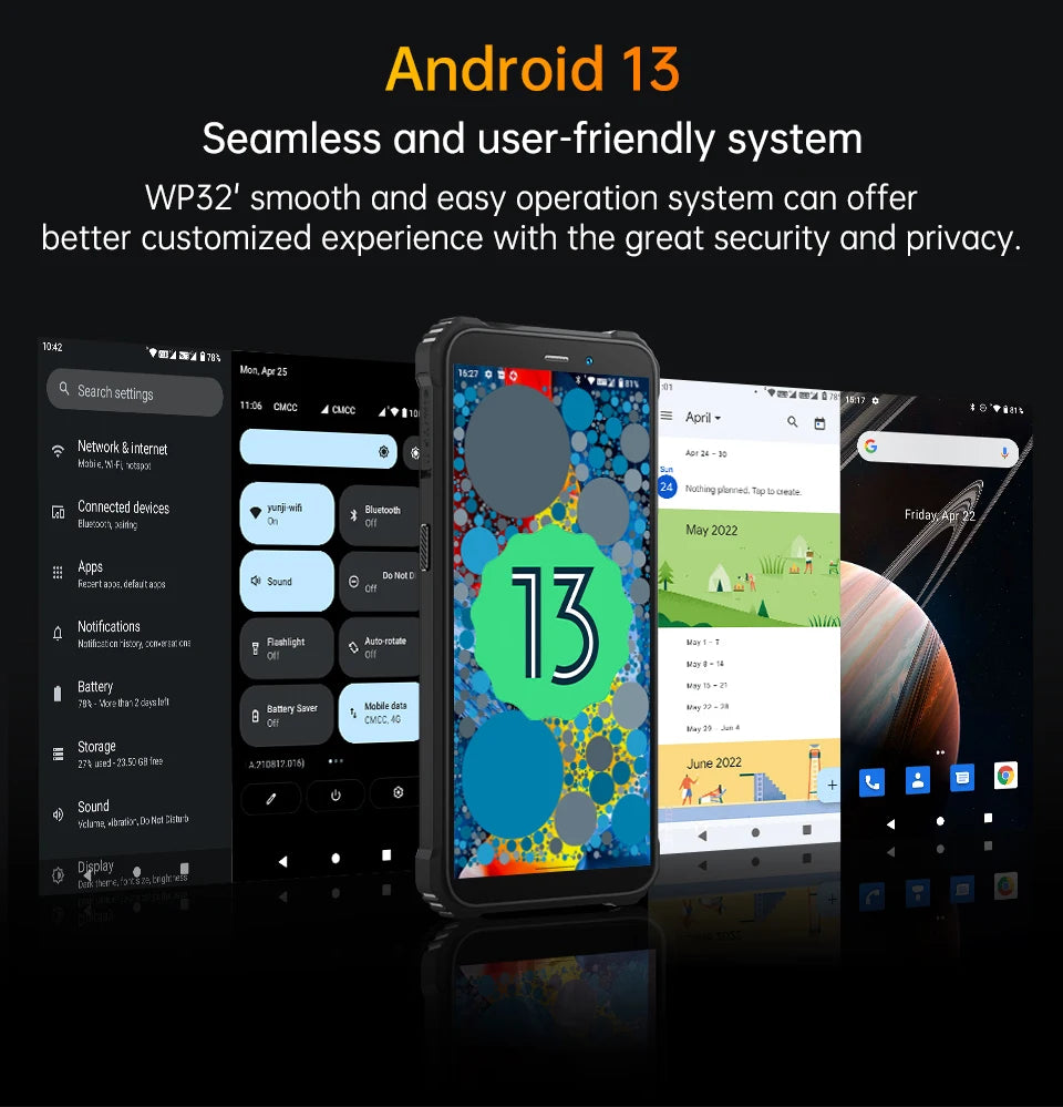 OUKITEL WP32 12GB(4+8) 128GB Mobile Phone IP68, Octa-Core, 6.0" HD+, Unbreakable Smartphone 6300mAh Android 13