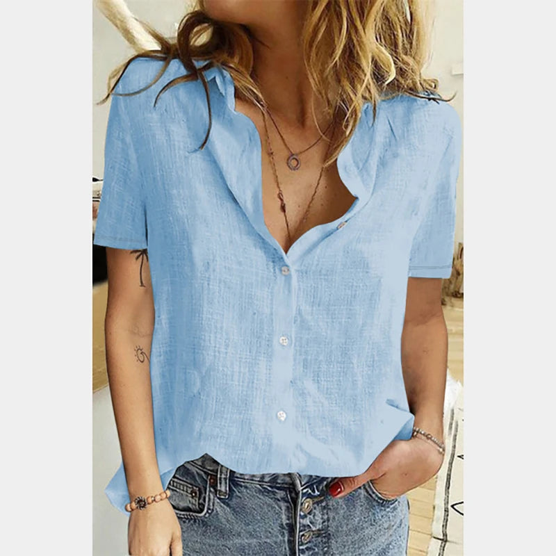 夏季優雅原宿亞麻寬鬆襯衫短袖鳥類印花寬鬆襯衫和上衣休閒寬鬆束腰外衣服裝