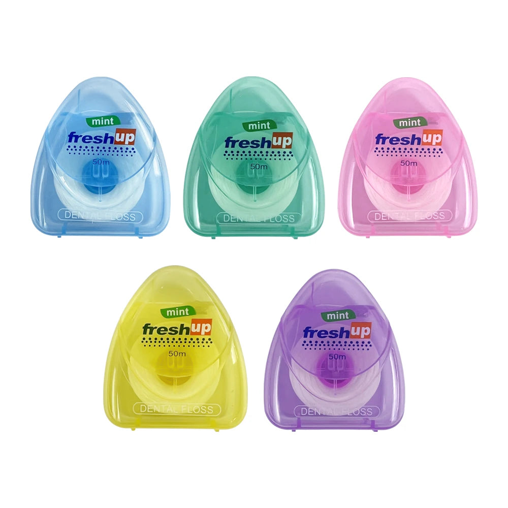 Portable Dental Floss Teeth Clean Oral Care Tooth Cleaner Teeth Gap Cleaning Polymer 50M Clean Wire Mint Toothpick Cleaning