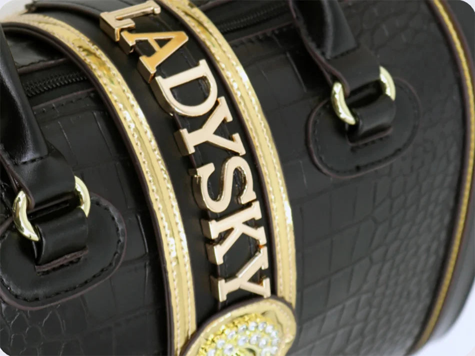 Classic Retro Women's Shoulder Bag Boston Handbag Crocodile Embossed Crossbody Letter Decoration High Quality Top Handle Bag