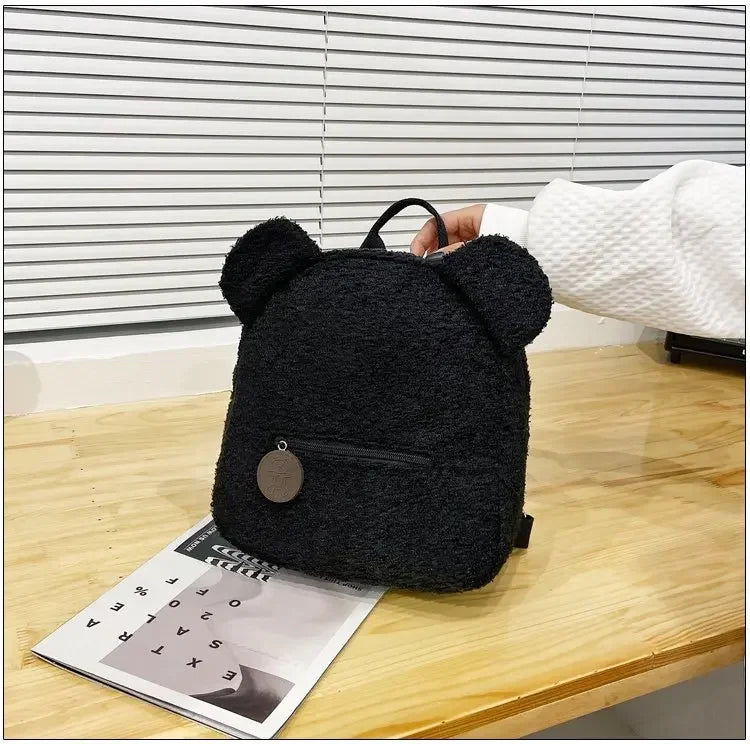 Girl Cute Backpack Women Sweet Travel Backpack Bag High Quality School Bag Girl Solid Soft Handbag Backpack Women