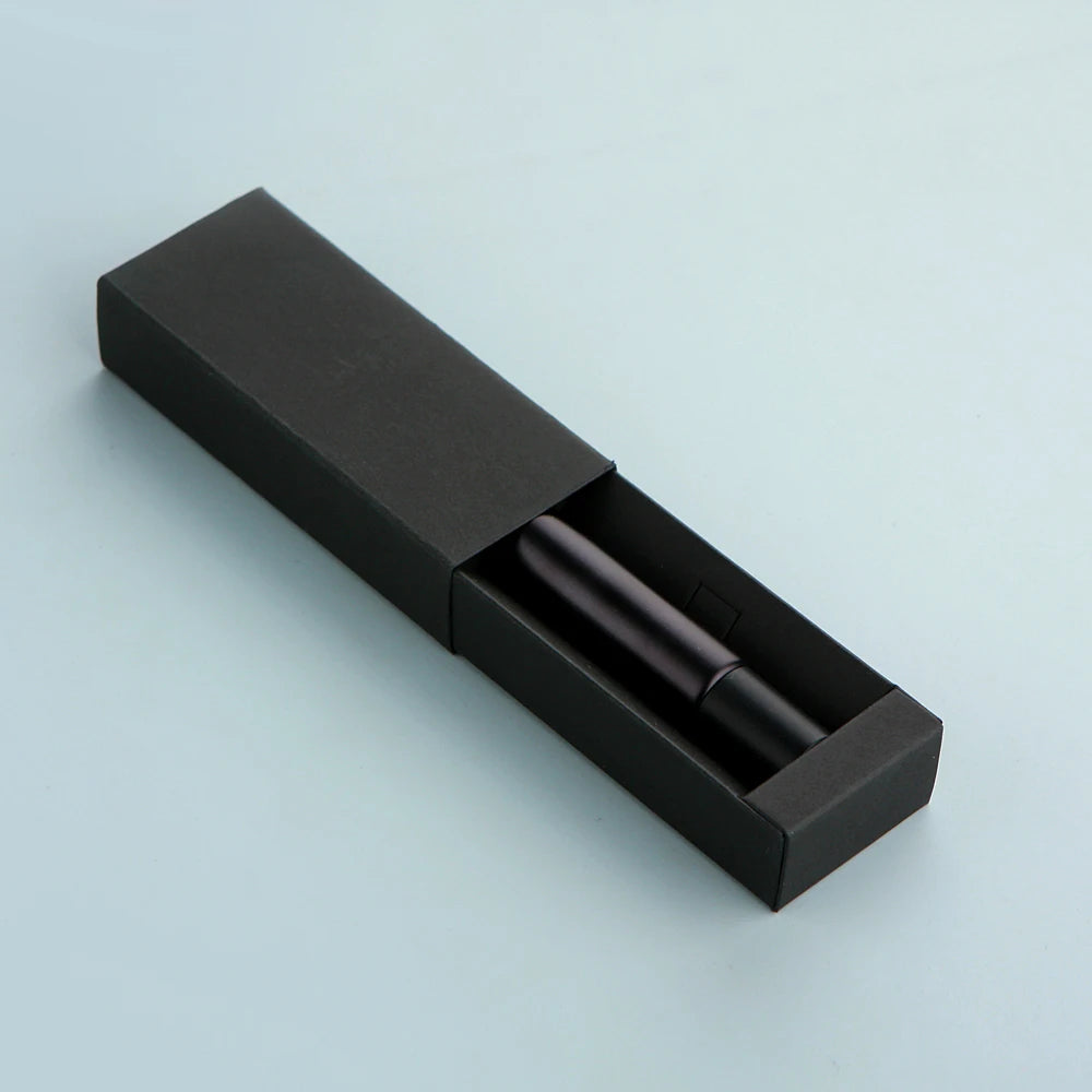 50 件/批 5ml 10ml 霧面黑色精油瓶帶盒滾珠香水瓶化妝品容器印製 LOGO 另付