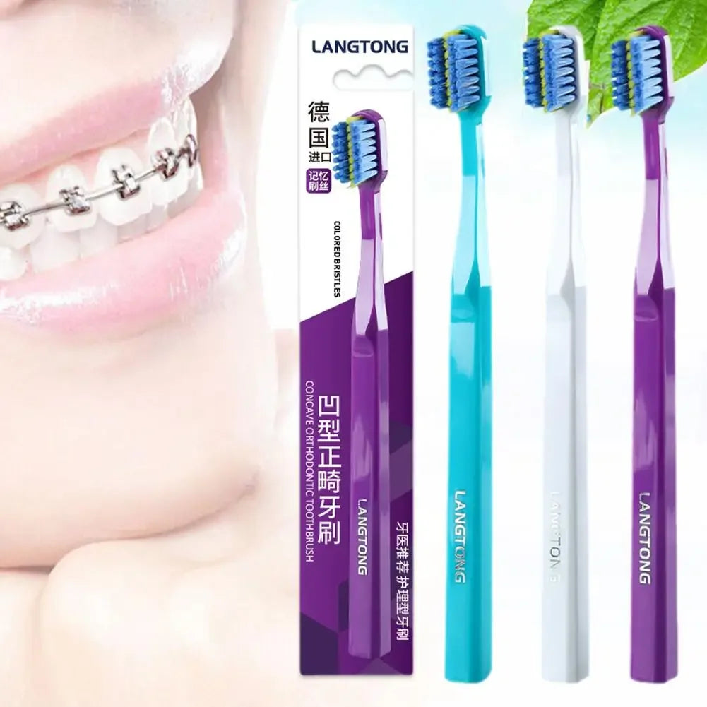 1PC Clean Orthodontic Braces Adult Orthodontic Toothbrushes Dental Tooth Brush Soft Bristle Toothbrush For Oral Health Care A7Q0