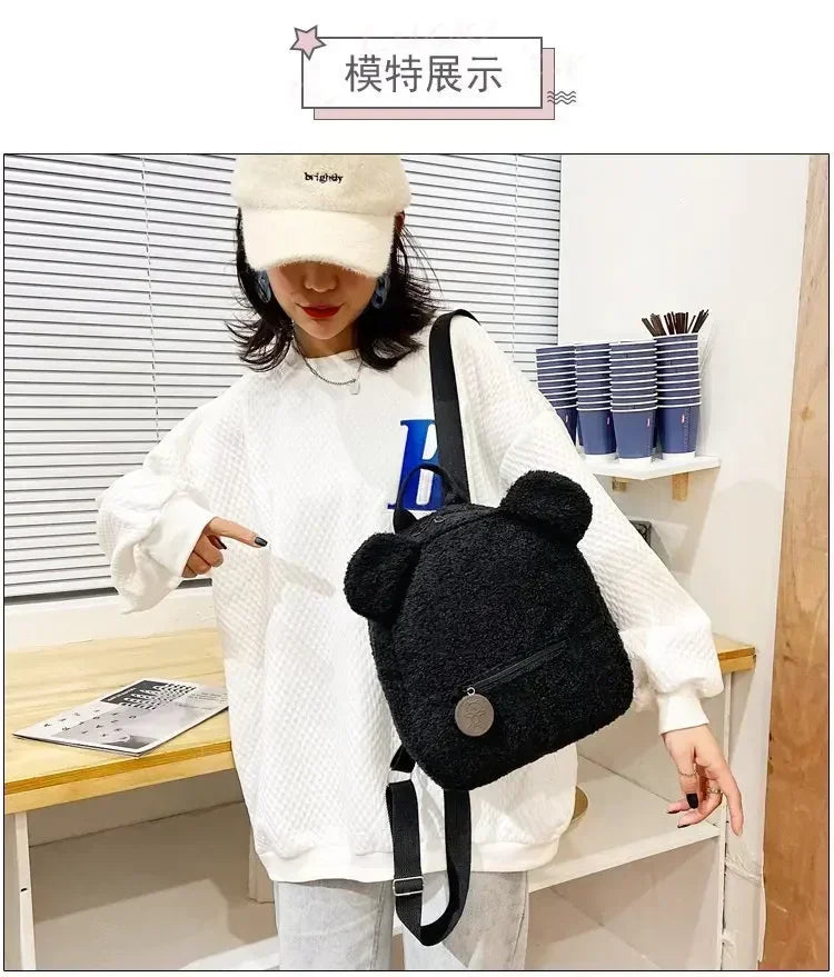 Girl Cute Backpack Women Sweet Travel Backpack Bag High Quality School Bag Girl Solid Soft Handbag Backpack Women