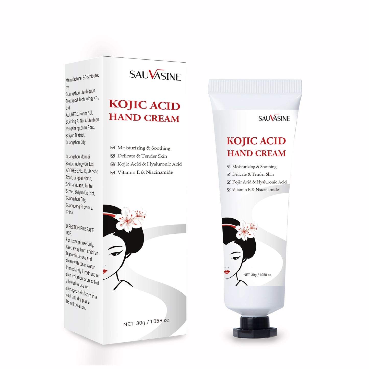 Kojic Acid Hand Cream Whitening Fast Smooth Nourish Cream Lightening Dark Skin Brightening Moisturizing Skin Care for Men Women