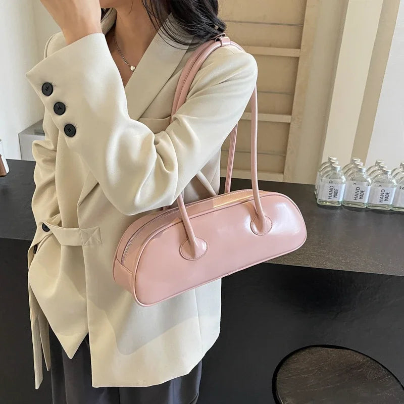 Advanced Sense Retro Pu Zipper Ladies Shoulder Bags Trend 2025 Light Luxury Hot Sale Bags for Women New Handbag Bolsas Femininas
