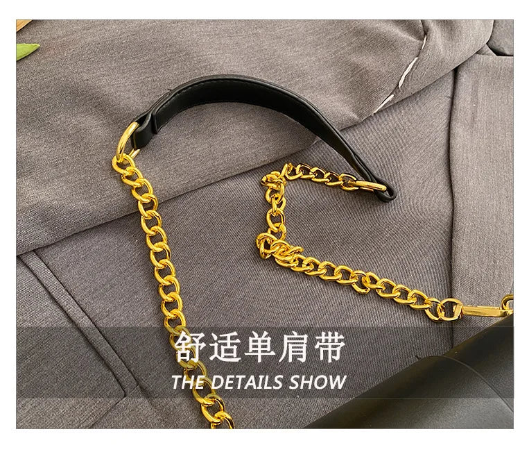 Designer Handbags For Women Leather Metal Buckle Flap Square Shoulder Bags Fashion 2024 Ladies Messenger Bags Females Casual