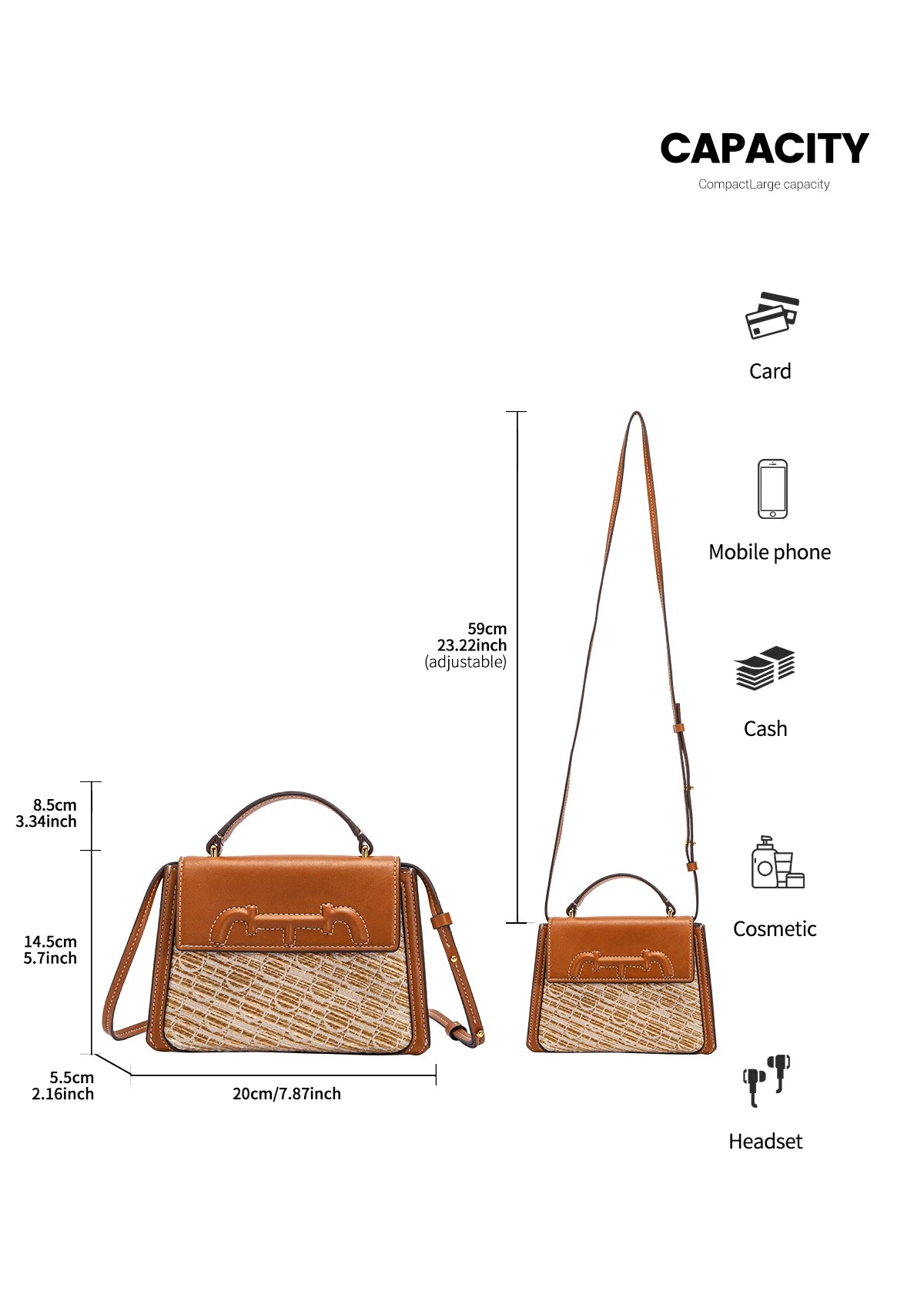 CHCH Women's Shoulder Bag New Handheld Flip Panel Panel Design Handbag