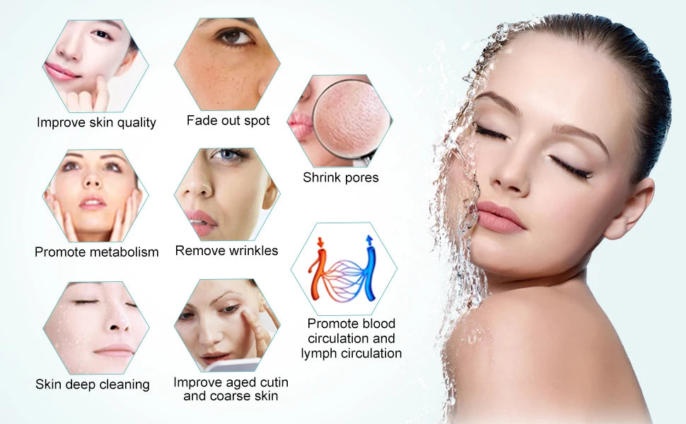 Professional Diamond Microdermabrasion Machine 65-68cmHg Suction 9 Tips Facial Exfoliation Skin Dermabrasion Machine