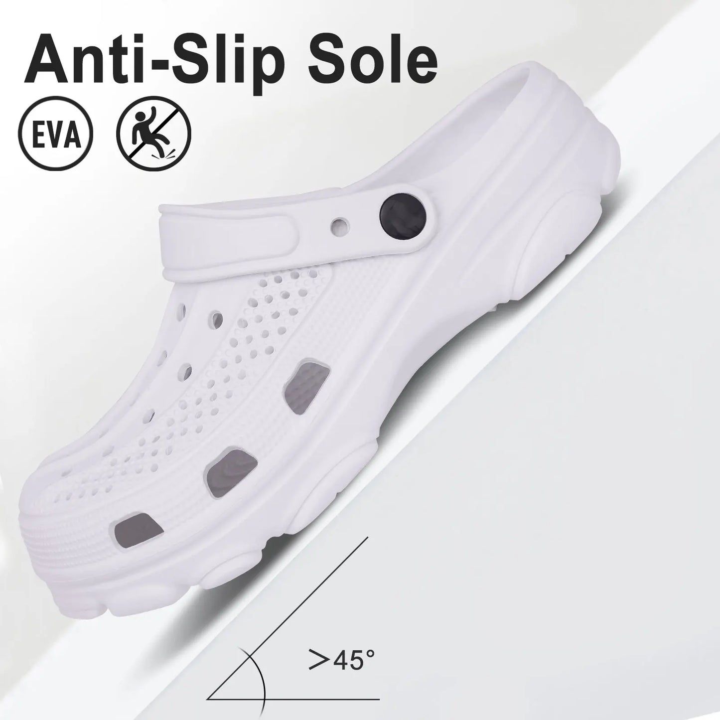 Shevalues Fashion Men Clogs Slippers Casual Hole Beach Sandals Outdoor Men Garden Shoes Summer Soft Sandals Home Bathroom Slides